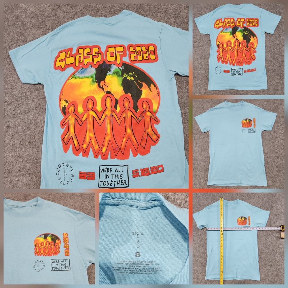 Cactus Jack Travis Scott x Lebron James Class of 2020 Mens Small Graphic T Shirt